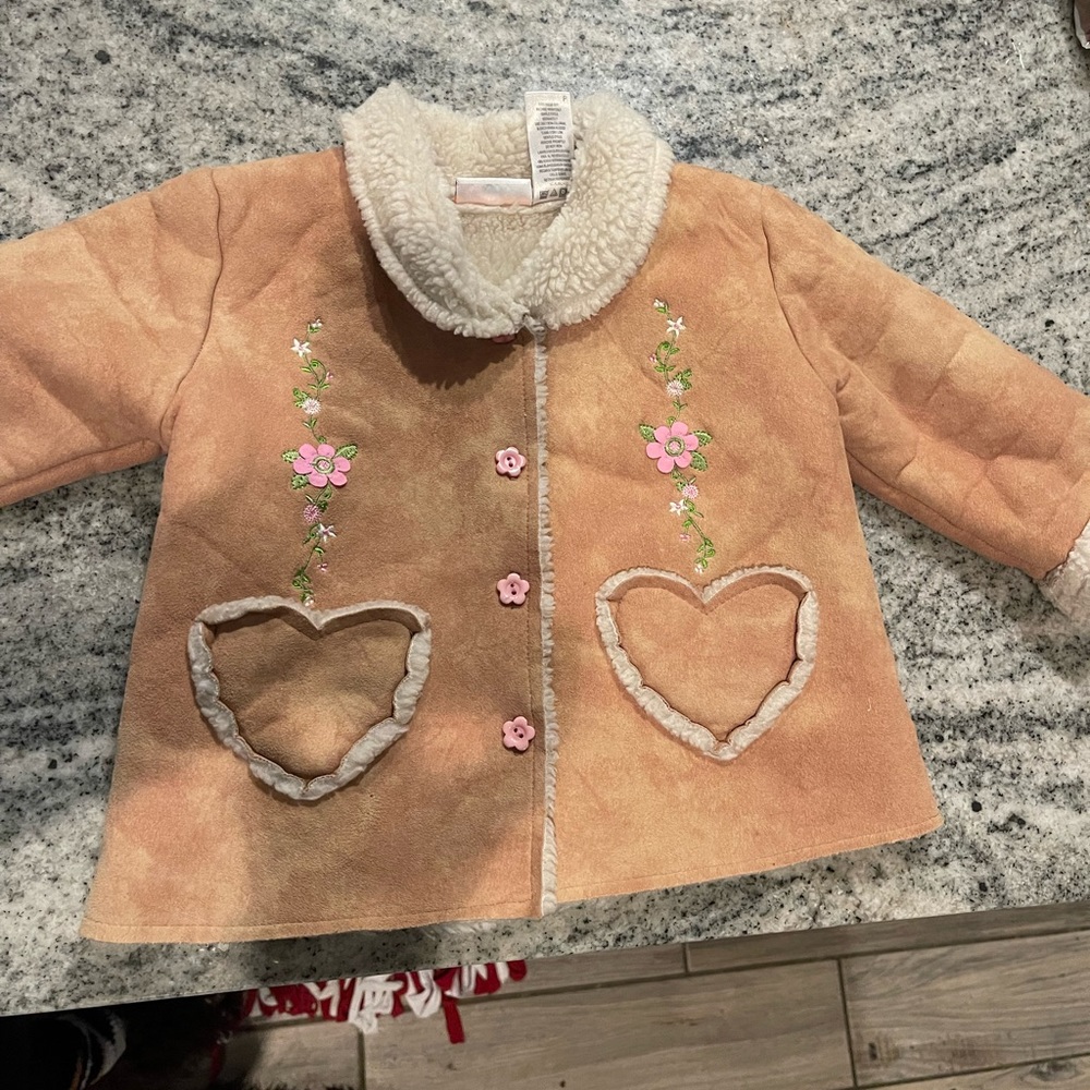 Vintage toddler suede and Sherpa jacket